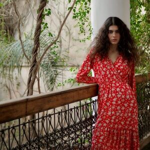 Zara floral Midi Dress